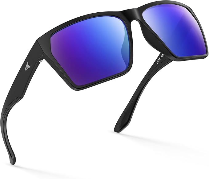 KastKing Beartrap Polarized Sports Fishing Sunglasses, With PuriVex Protective Lens Coating, Square Frame Design, Men Women