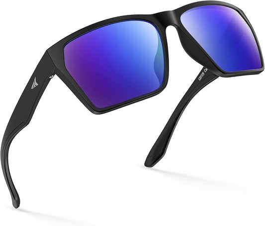KastKing Beartrap Polarized Sports Fishing Sunglasses, With PuriVex Protective Lens Coating, Square Frame Design, Men Women