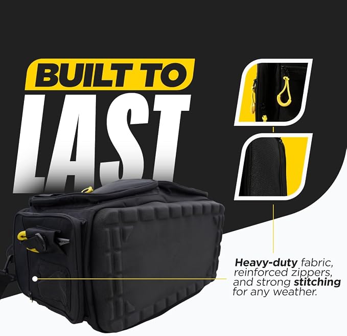 Beyond Fishing Hauler Tackle Bags - Water Resistant With Hard Molded Bottom - Perfect for Fresh Water & Salt Water Fishing Tackle Storage - Holds Tackle Boxes and Fishing Gear