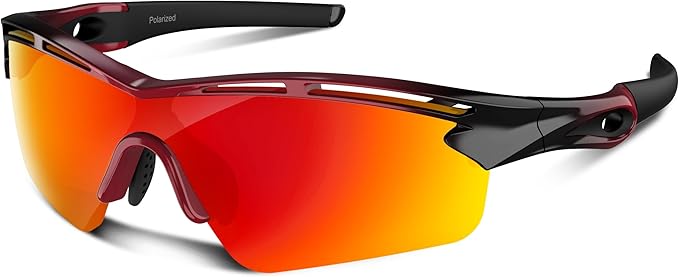 Rosemal Sports Sunglasses Polarized Cycling Sunglasses Running Driving Fishing Hiking for Men Women UV400 TAC TR90
