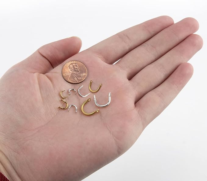 Dr.Fish 100 Pack Fishing Spinner Clevises Easy Spin Brass Clevises Spoon Spinnerbait Lure Making Supplies Spinner Parts Accessoires Freshwater