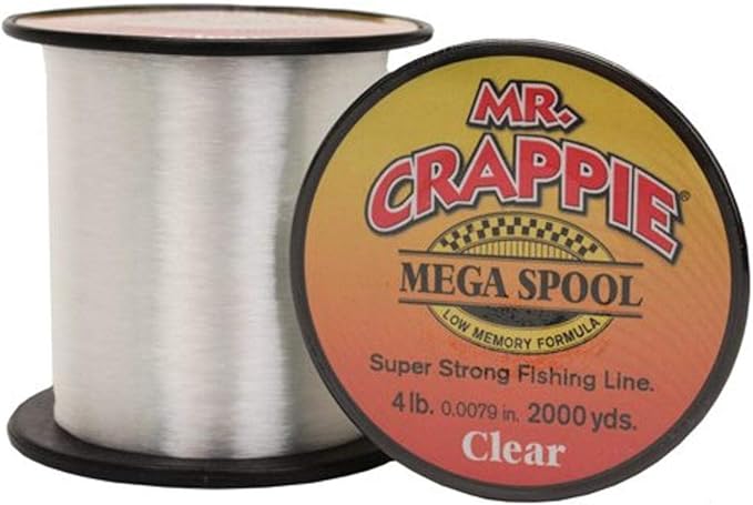 Lew'sLews Fishing, Mr. Crappie Mega Spools, Clear, 4 lb
