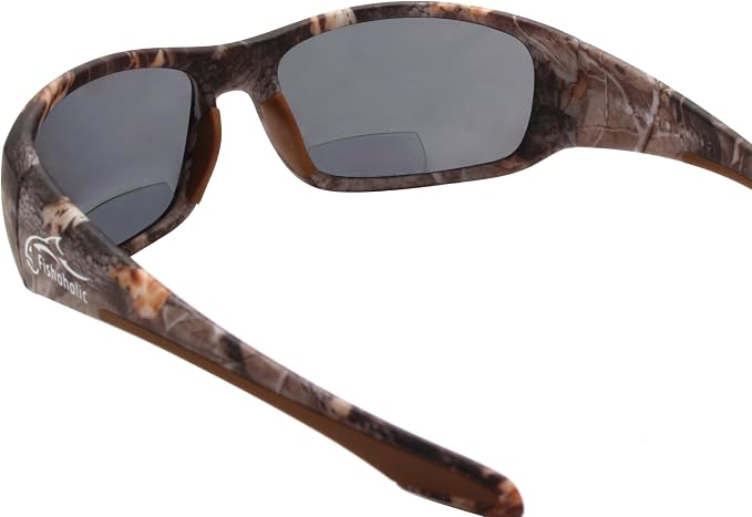 Fishoholic Polarized Bi-Focal Fishing Sunglasses with Reader Magnification (1.5x, 2.0x, 2.5x Options) and UV400 Protection
