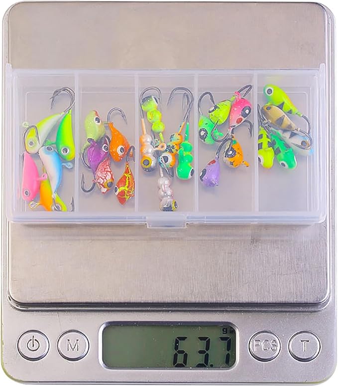 Ice Fishing Jigs Kit Essential Ice Fishing Lures for Beginners to Hook Big Fish and Reel in The Fun!