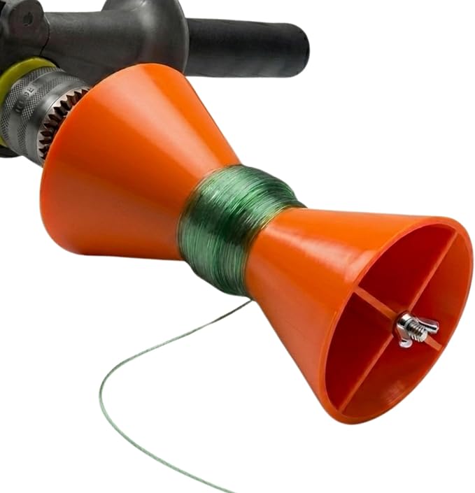 Fishing Line Stripper for Fishing Reels - Fast Fishing Line Remover | Compatible With Most Drills - Easy To Use Fishing Line Stripping Tool