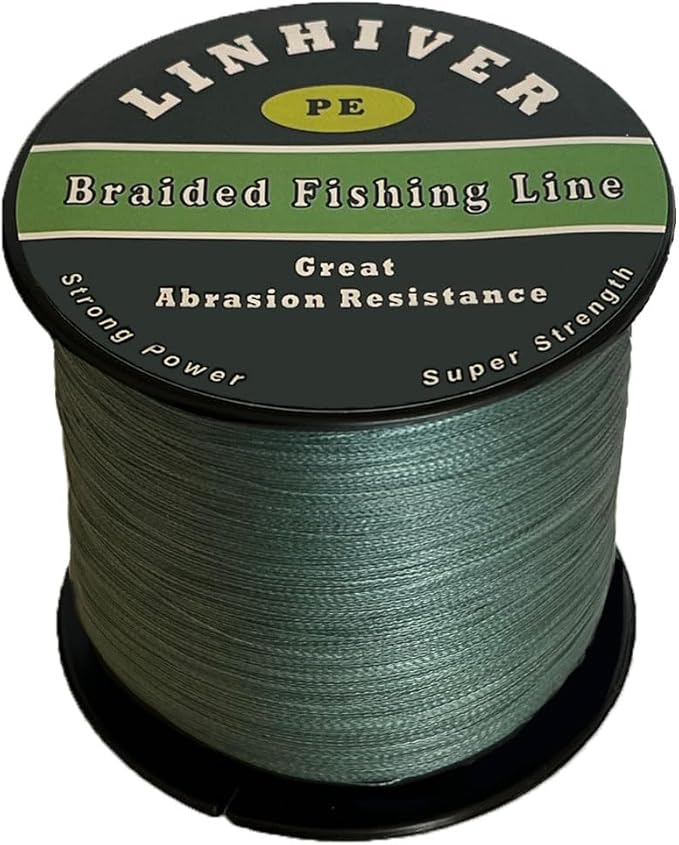 Braided Fishing Line, Strong Power, Great Abrasion Resistance, Thin Diameter, No Stretch, Low Memory and High Sensitivity(164/328/547/1093Yds) 10/15/20/30/40/50/60/70/80/100LB,4/8 Strands