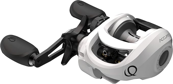 Quantum Accurist Baitcast Fishing Reel, Size 100 Reel, Oversized Non-Slip Handle Knobs and Continuous Anti-Reverse Clutch, One-Piece Aluminum Frame