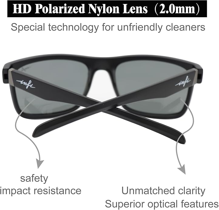INFI Fishing Polarized Sunglasses for Men Driving Running Mirrored Glasses UV400 Protectiont