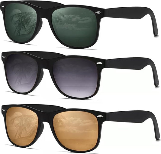 DEMIKOS Sunglasses Men Polarized Sunglasses for Mens Womens Retro Mirror Lens for Driving Fishing UV Protection