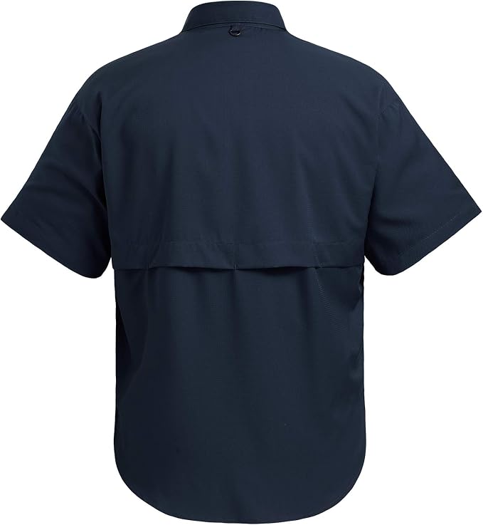 Bassdash UPF 50 Men’s Fishing Dress Shirt Button Down Woven Short Sleeve Outdoor