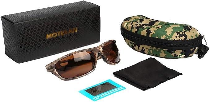 Polarized Outdoor Sports Sunglasses Tr90 Camo Frame for Men Women Driving Fishing Hunting Reduce Glare