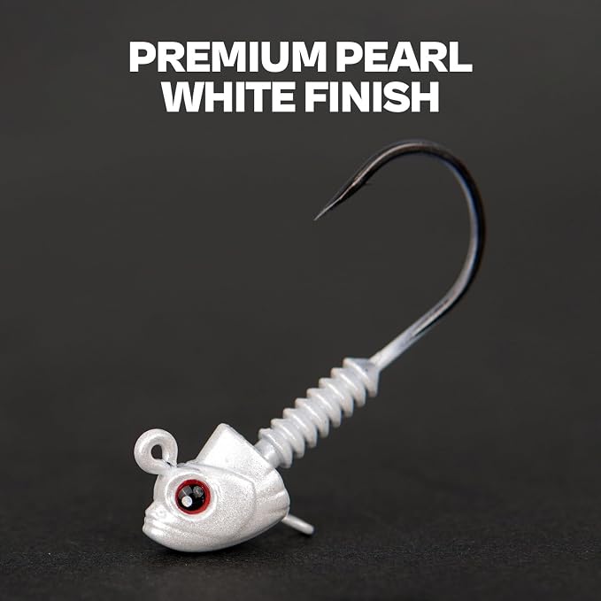 Swimbait Jig Heads with Stacked Cone Keeper, Minnow Style Eye Fishing Jighead 3/16 1/4 3/8 1/2oz (15 PCs)
