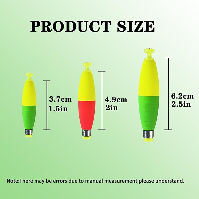 Weighted Bobbers for Fishing Floats EVA Foam Snap-on Fishing Bobbers for Crappie Bluegill Panfish Trout Catfish Bass 10 Packs