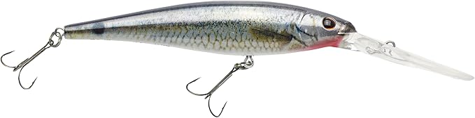 Berkley Flicker Minnow Fishing Lure, HD Emerald Shiner, 1/4 oz, 3in | 7.5cm Crankbaits, Realistic Minnow Profile, Sharp Dive Curve Gets to Fish Quickly, Equipped with Fusion19 Hook