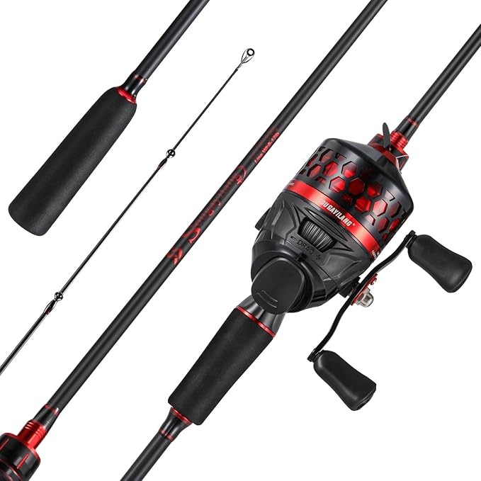 Sougayilang Spincast Fishing Rod and Reel Combo - 2-Piece Lightweight & Portable Casting Rod with Easy-to-Use Spincast Reel for Beginners, Youth, Freshwater Fishing