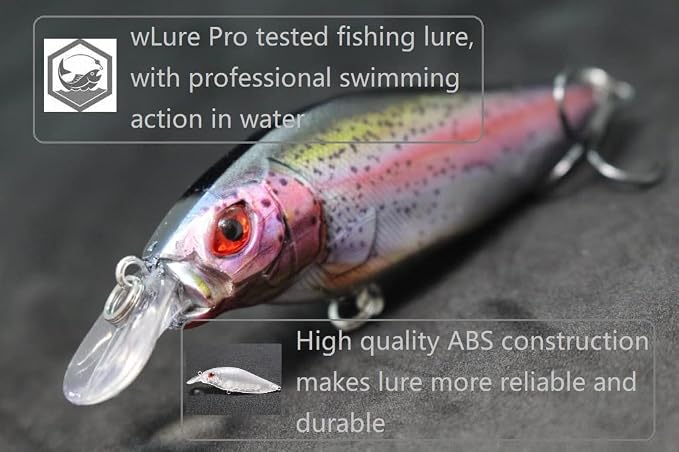 Minnow Crankbait for Bass Fishing Bass Lure Jerkbait Fishing Lures and Tackle Box