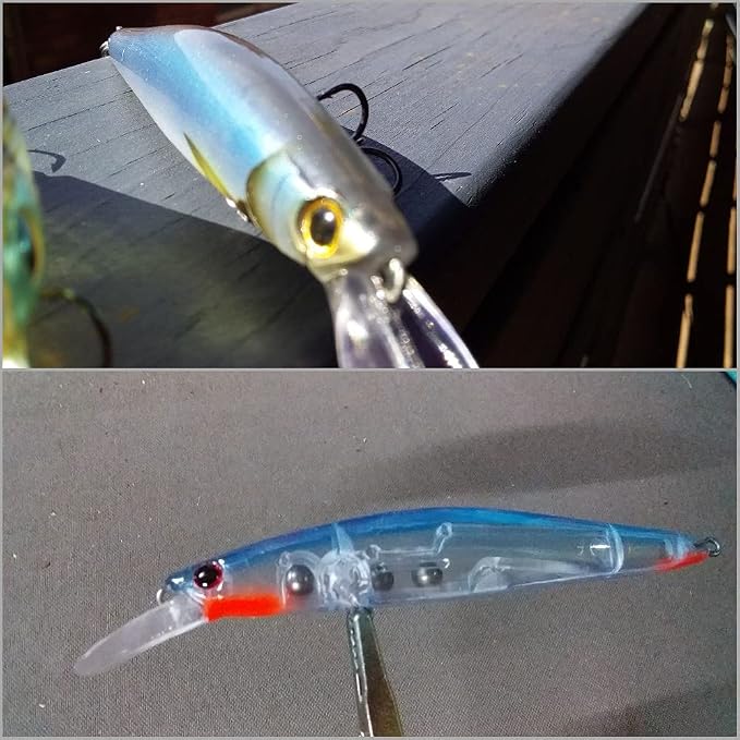 10 Blank Unpainted Minnow Crankbait Topwater Lipless Jerkbait Fishing Lures V3