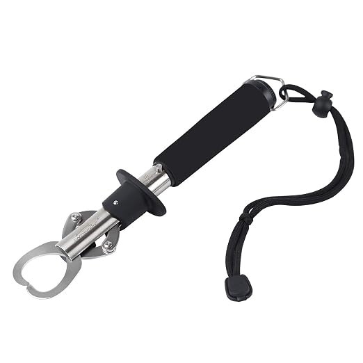Fish Lip Gripper Fish Scales Professional Fish Holder Stainless Steel Fish Lip Grabber 40 Pound Fish Lip Grip Tool with Weight Scale