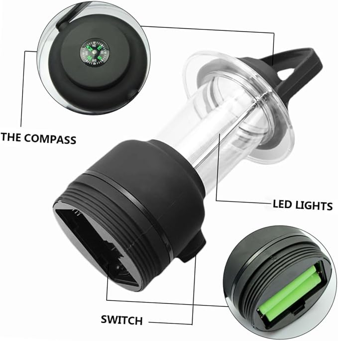 Happyyami 5W LED Camping Lantern Rechargeable Night Light for Camping Fishing Emergency Use Lightweight and Portable with Hook Up to Hours of Use