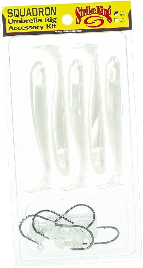 Strike King Squadron Umbrella Rig Accessory Kit,Pearl, 0.1705