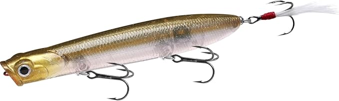 LUCKY CRAFT Gunfish 117 Freshwater Fishing Lures, Top Water Fishing Gear for Trout and Bass Fish, Spooks Cupped Mouth Walker, Long Casting Treble Hooks, Fish Accessories for Tackle Box