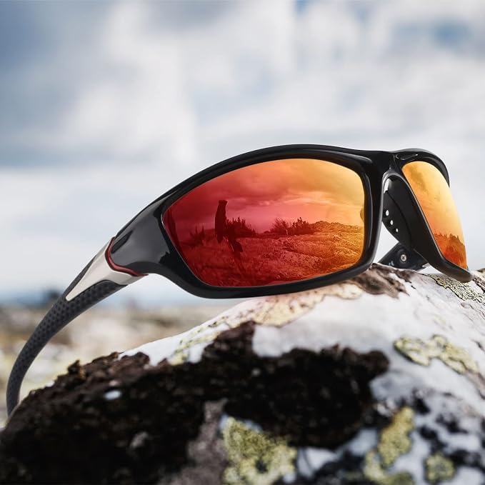 WEAROYO Polarized Sports Sunglasses for Men Women,Fishing Driving Rectangular Goggles UV400 Protection