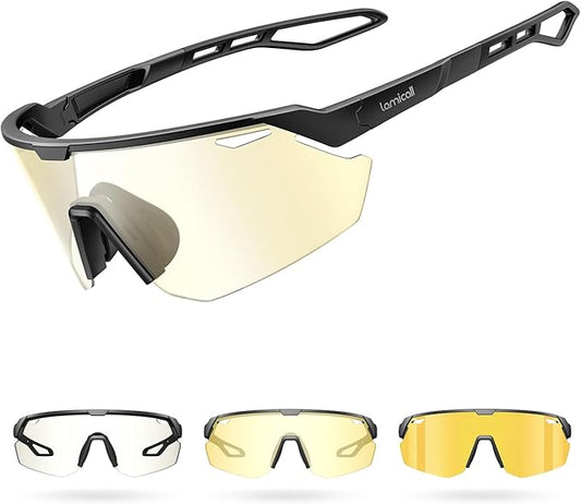 Lamicall 24g Polarized Sports Sunglasses for Men Women - UV400 Protection Sun Glasses for Baseball Running Cycling Fishing