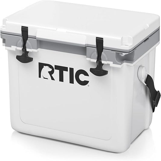 RTIC Ultra-Light Hard Cooler Insulated Portable Ice Chest Box for Drink, Beverage, Beach, Camping, Picnic, Fishing, Boat, Barbecue, 30% Lighter Than Rotomolded Coolers