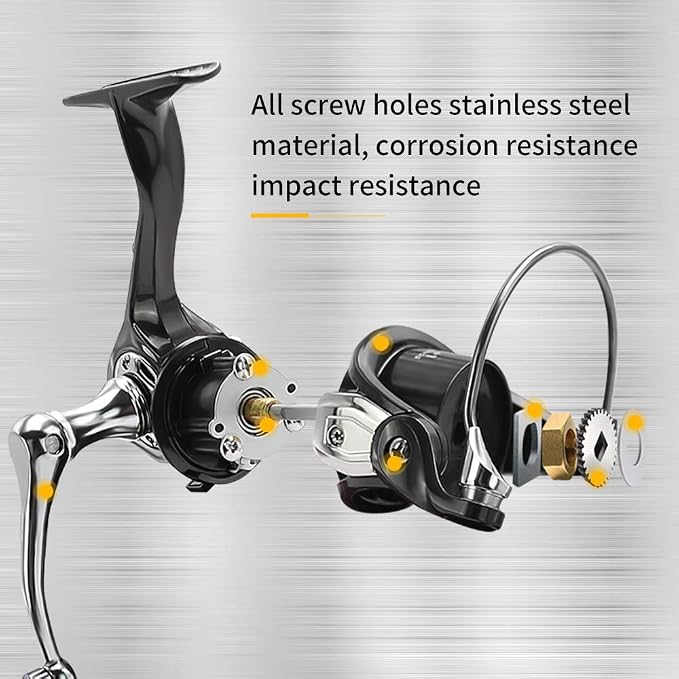 SANLIKE Spinning Reel Fishing Reel for Saltwater or Freshwater | Carbon Fiber 40.5 Lbs Max Drag 7+1 Stainless BB Ball Bearing 5.2:1 Gear Ratio Size 3000