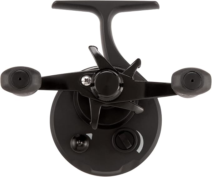 13 Fishing - Descent - Inline Ice Fishing Reel - 2.7:1 Gear Ratio - Left Hand Retrieve (Gen 2) - D2-2.7-LH, Black