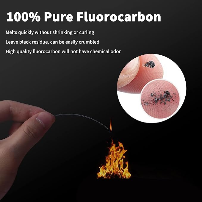 Eupheng Fluorocarbon Fishing Leader, 6/12PCS 20LB-80LB Invisible Fluorocarbon Leaders with Swivel and Snap,100% Fluorocarbon Leaders Line for Saltwater Freshwater