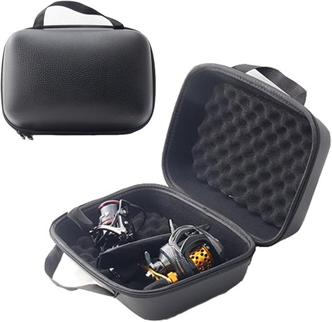 Fishing Reel Bag, Portable Shockproof Waterproof Fishing Reel Protective Case for Baitcasting Drum Spinning Raft Reels(Inner size: 10.23 * 6.69 * 5.11inches)