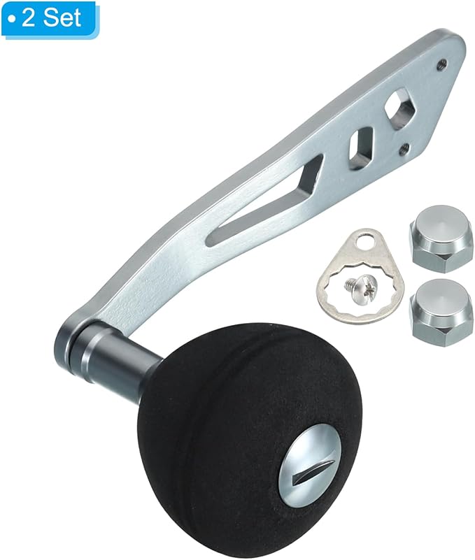 PATIKIL Baitcasting Power Handle Metal Fishing Reel Handle EVA Knob Grip Replacement Parts for Rocker Arm Accessories