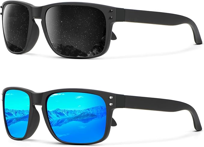 KALIYADI Polarized Sunglasses for Men and Women Vintage Style Sun Glasses for Fishing Running Driving with UV Protection