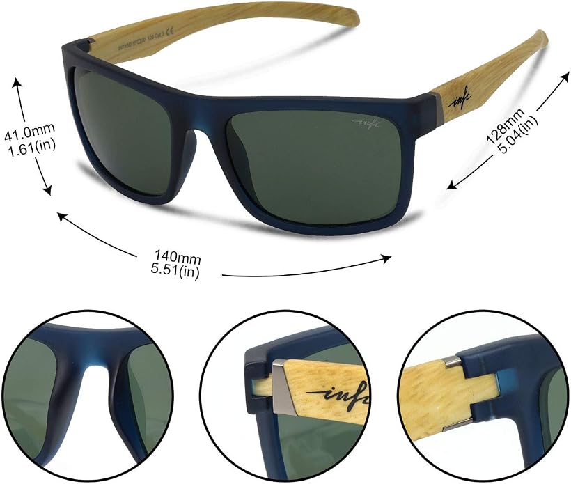 INFI Fishing Polarized Sunglasses for Men Driving Running Mirrored Glasses UV400 Protectiont