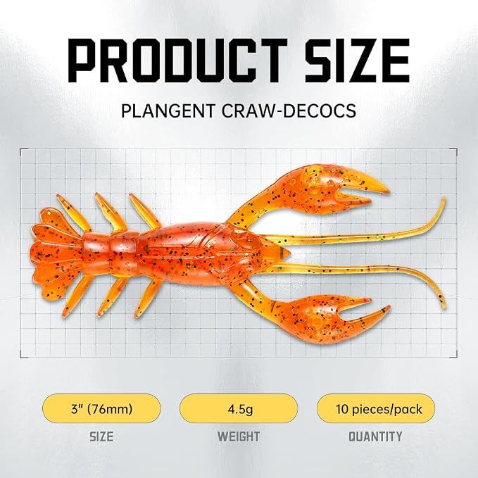 SOLOKING Soft Plastic Fishing Lures - Second Generation Evolved Bait with Natural Shrimp Oil, Salt Injection Technology, Super Elastic Imported PCV Material - Laser Reflector & Submarine Modeling