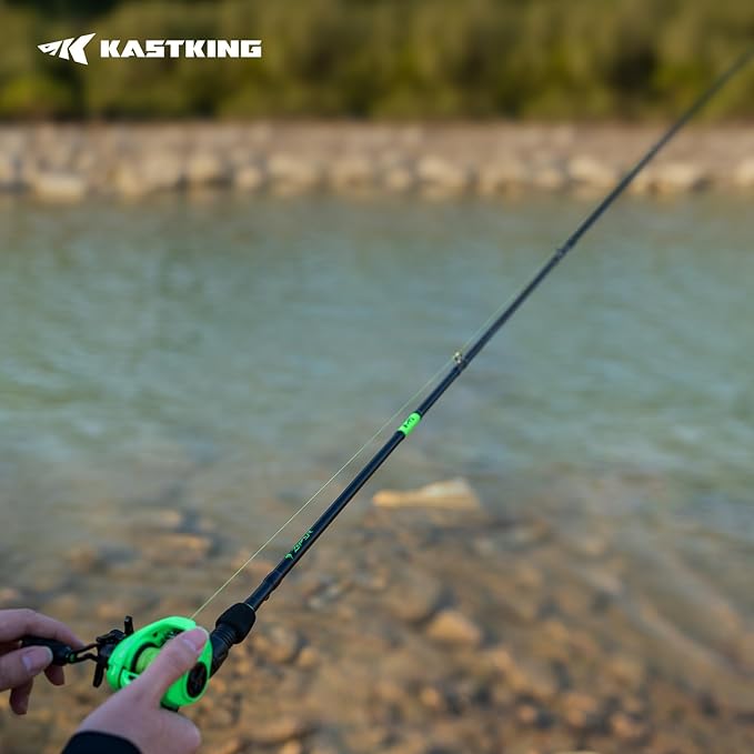 KastKing Zephyr Dual Tip Fishing Rod, Lightweight KastFlex IM6 Graphite Spinning & Casting Rod with Zirconium Oxide Ring Guides, Hook Keeper, EVA Grip, PTS Power Transition System