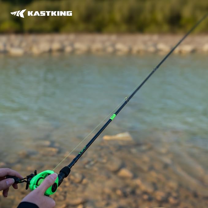 KastKing Zephyr Dual Tip Fishing Rod, Lightweight KastFlex IM6 Graphite Spinning & Casting Rod with Zirconium Oxide Ring Guides, Hook Keeper, EVA Grip, PTS Power Transition System