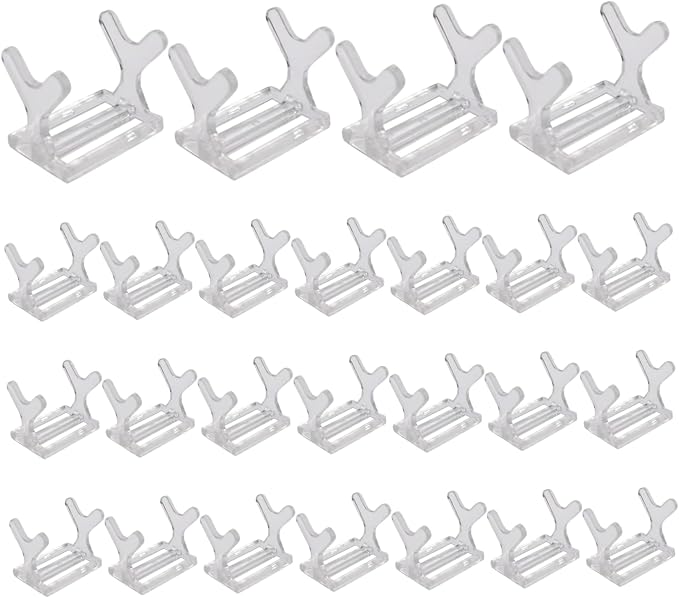 Fishing Lure Display Case, 25Pcs Clear Fishing Lure Display Stand, Decorative Bait Showing Stand Shelf Holder for Store, 1.8x1.2x1.5in.