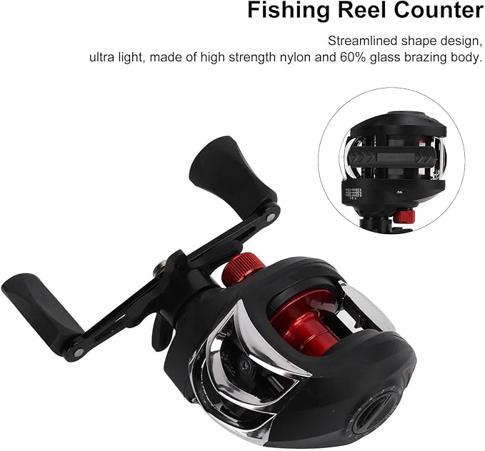18+1BB Baitcasting Reel, Fishing Reel, Fishing Baitcasting Reels, Magnetic Brake Fishing Wheel Starlike Unloading Handle for Fishing (Right Hand)