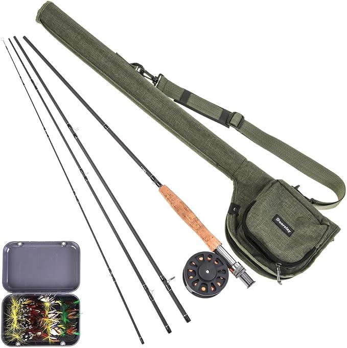 Fly Fishing Combo - Rod, Reel, Carrier, Bag & Case - Portable Fly Fishing Gear