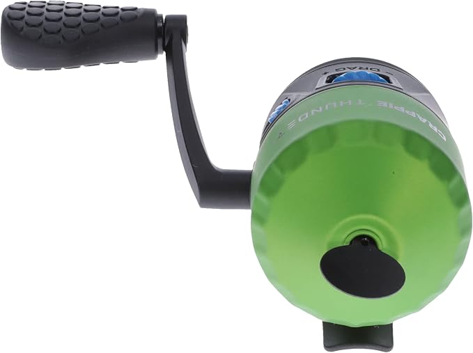 Lew's Crappie Thunder Spincast Fishing Reel, 4.3:1 Gear Ratio, Right or Left-Hand Retrieve, Crappie Thunder Green