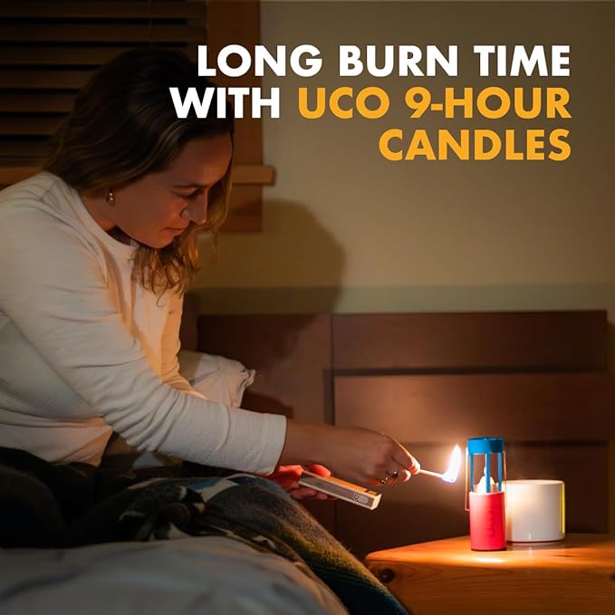 UCO Original Candle Lantern Kit – Aluminum Camping Lantern with 2 Emergency Candles, Light Reflector & Cocoon Case – Windproof Survival Lantern for Backpacking, Hiking & Power Outages