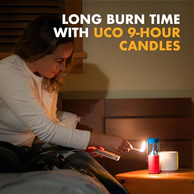 UCO Candle Lantern Value Pack with 4 Candles and Storage Bag, Collapsible Candle Lantern for Camping & Emergency Preparedness