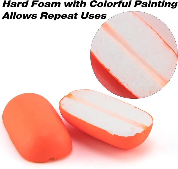 Dr.Fish 30 Pack Fishing Rig Floats Pompano Floats Walleye Rig Lure Making Accessories Surf Fishing Foam Snell Bobbers