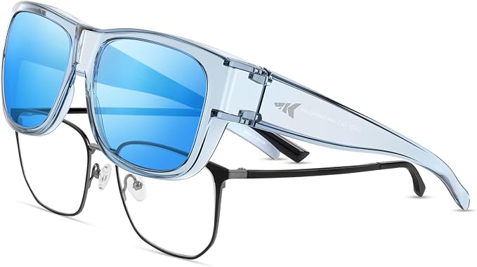 KastKing Chariton Fit-Over Polarized Wrap Around Over Sunglasses for Men and Women, Ideal for Driving Fishing Cycling Running