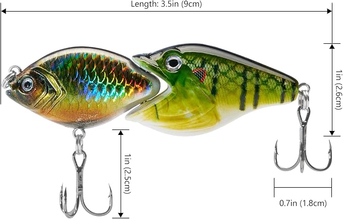 BASSROCK Fish Group Single Jointed Swimbait Bass Fishing Lure Hard Bait 3.5” 11/16oz