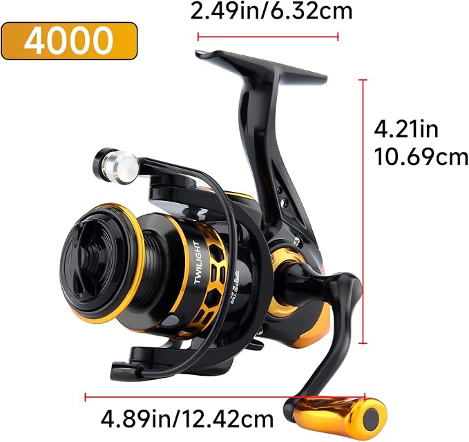 HAUT TON Dolphin Advance Edition Spinning Reel,5.2:1Gear Ratio,22LBS,5+1BB,Backlash Free Bearing,Sealed Drag System,Saltwater,Freshwater Fishing Reels