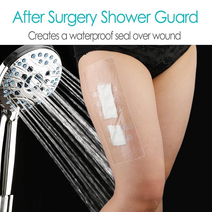 50 Pcs Waterproof Shower Protector | 4x10 Inch Knee Replacement Surgery Bandage Shower Cover Large Wounds Hip Incision Post Knee Surgery Adhesive Dressing Must Haves