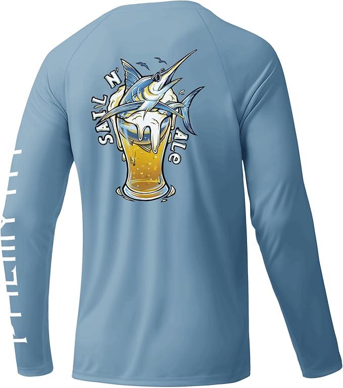Palmyth Fishing Shirts for Men Long Sleeve UPF 50+ T Shirt Sun Protection Tee